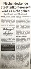 So berichtete die Dorstener Zeitung am 19. November 2011 über den SPD-Antrag