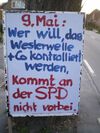 So sieht es aus, wenn die Rhader SPD Plakate selbst gestaltet.
